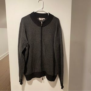 Peter Millar Full Zip Sweater L Merino Wool and Cotton